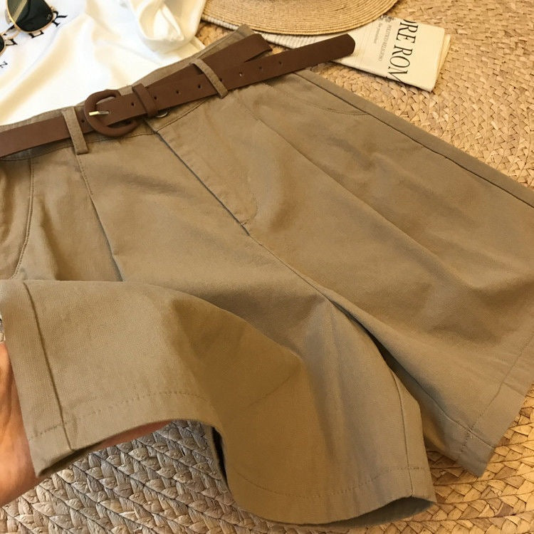 Pantaloni ampi da donna a vita alta, casual e versatili, in stile workwear