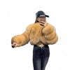 Short Stitching Winter Warm All-matching Top Jacket