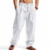 Men's Breathable Cotton Linen Loose Leisure Sports Trousers