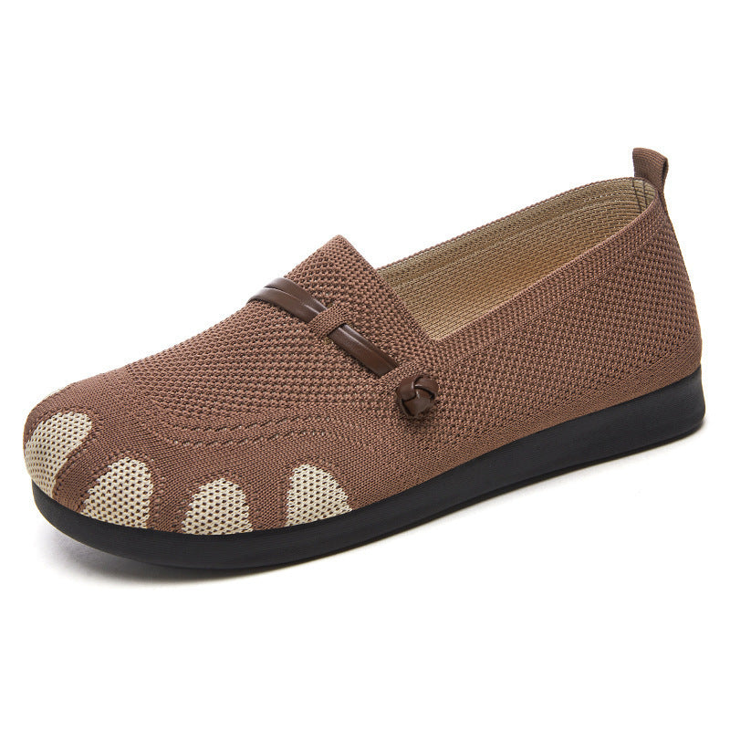Scarpe casual da donna per anziani, slip-on, traspiranti, con suola morbida