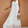 Womens Solid-Color Lace Hollow-Out Suspender Dress