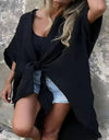 Camicia Capospalla Casual Irregolare di Media Lunghezza