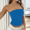 Top a tubino in maglia senza schienale sexy Y2g in tinta unita per donna
