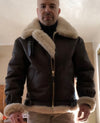 Winter Fur Integrated Thickened Zipper Faux Leather Men's Jacket