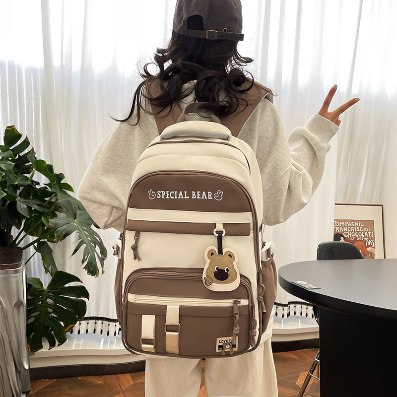 Zaino scolastico portatile di grande capacità per studenti, per alleviare il peso