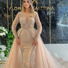 Abito da sposa semplice a maniche lunghe in stile francese
