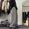 American Retro Houndstooth Woolen Wide-leg Pants Men