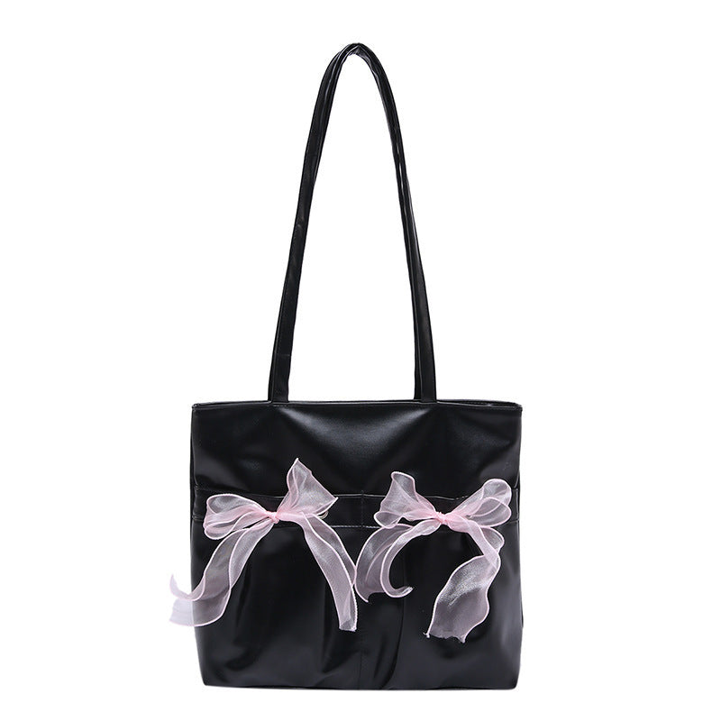 College Style Bow Tote Bag Large Capacity