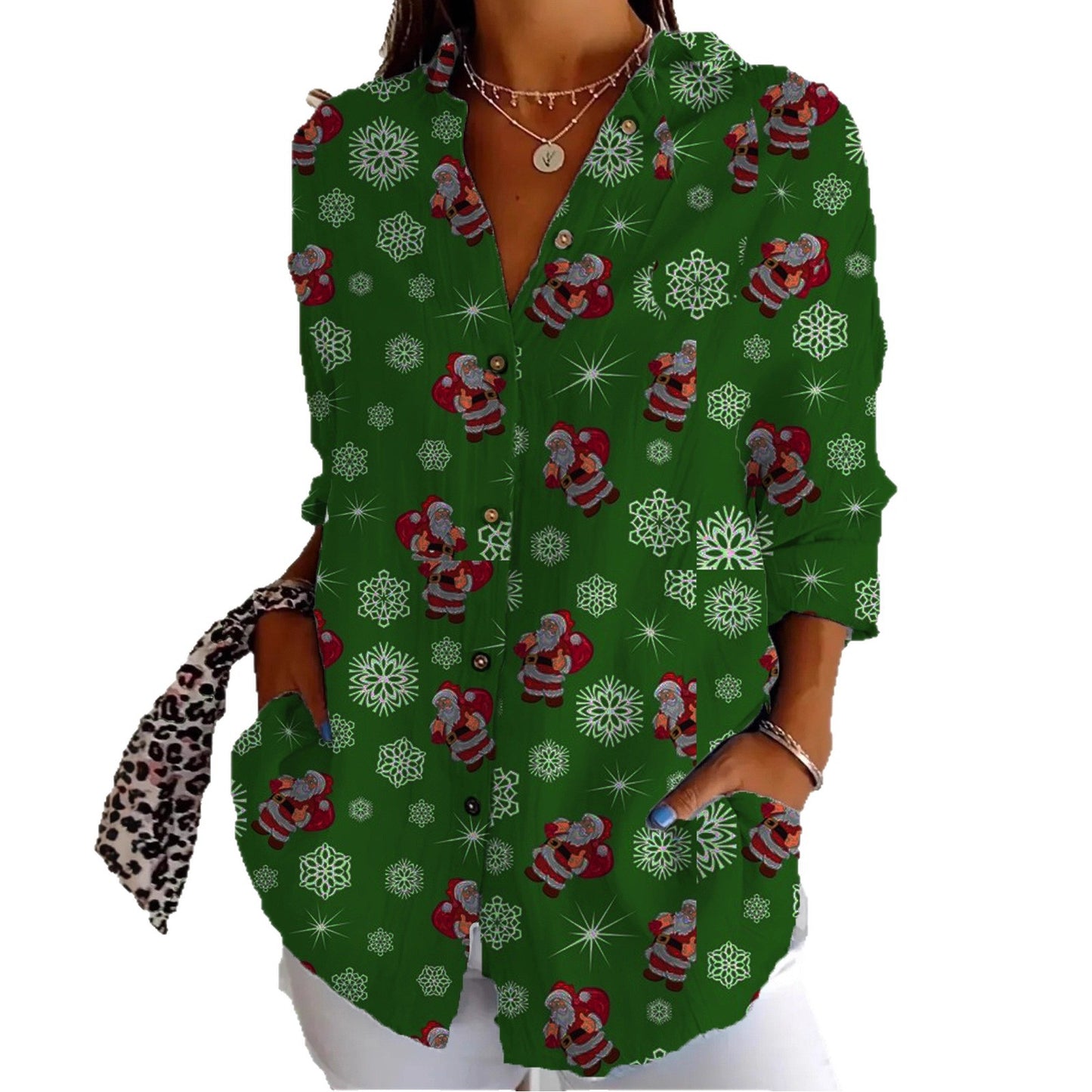 Camicetta a maniche lunghe da donna sofisticata elegante e versatile