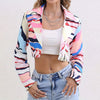 Blazer corto color-block da donna