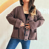 Casual Loose V-neck Solid Color Pocket Street Style Cardigan Sweater