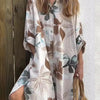 New Womens Printed Short Sleeve Shirt Dress