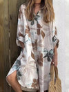 Vestito a camicia da donna stampato a maniche corte