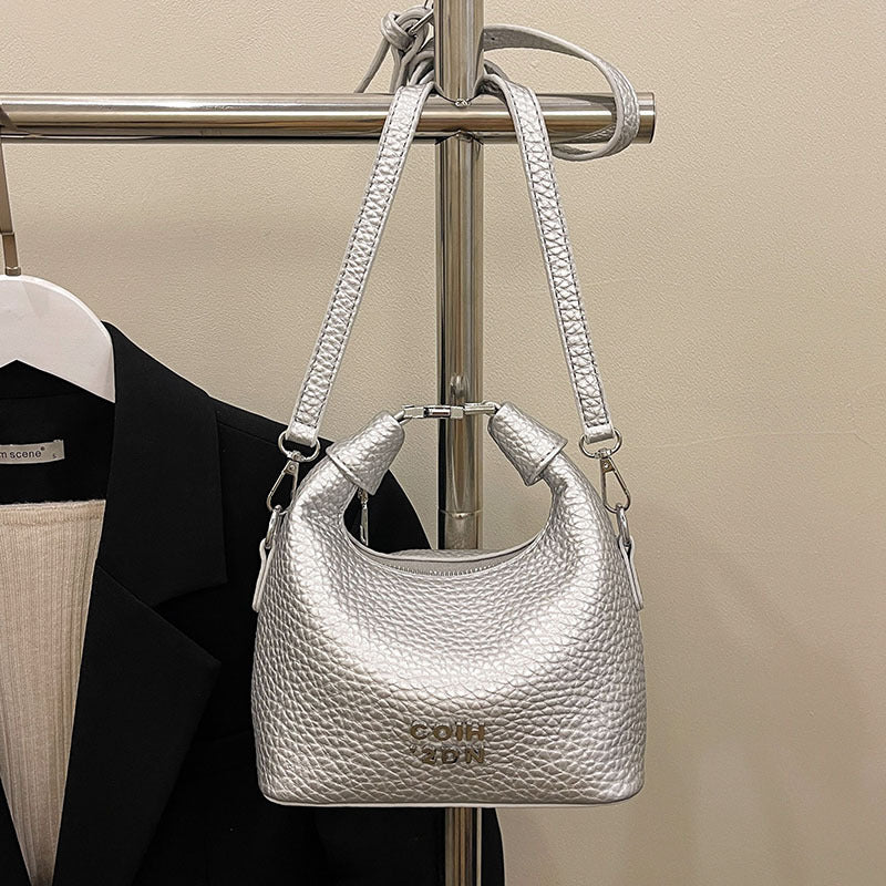 Fashionable Litchi Pattern Commuter Messenger Bag