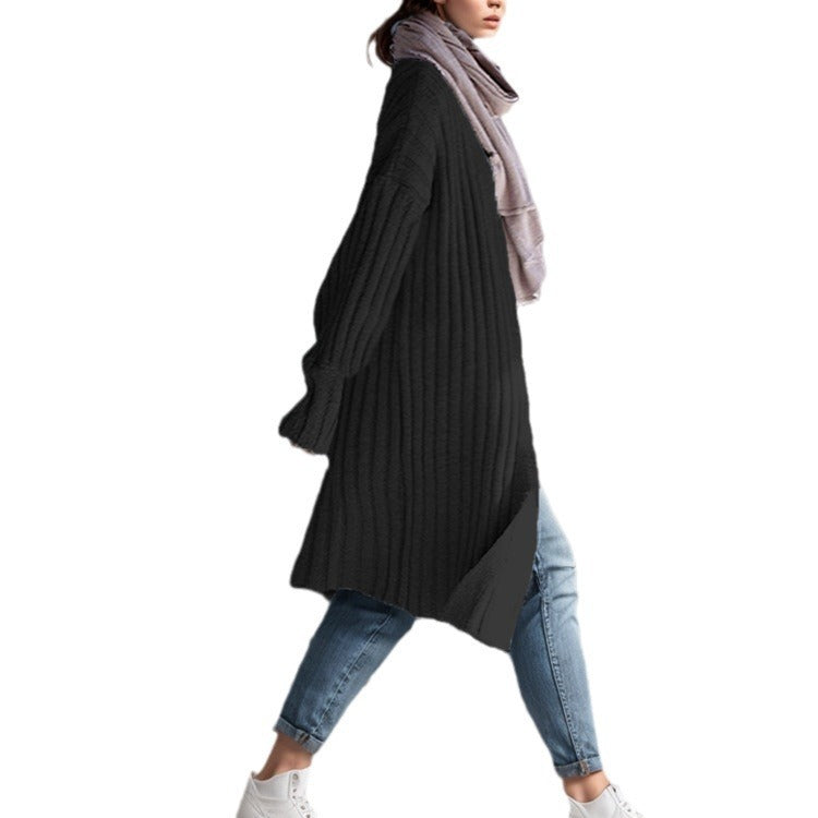 Foreign Trade Mid-length Knitted Cardigan Jacket