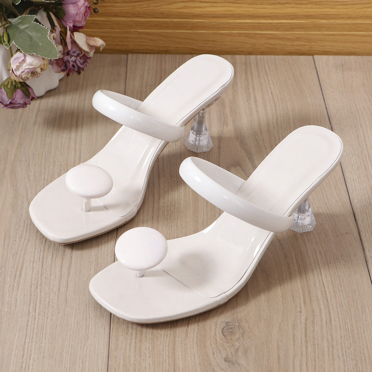 Plus Size High Heel Slippers Candy Color Women's Slippers