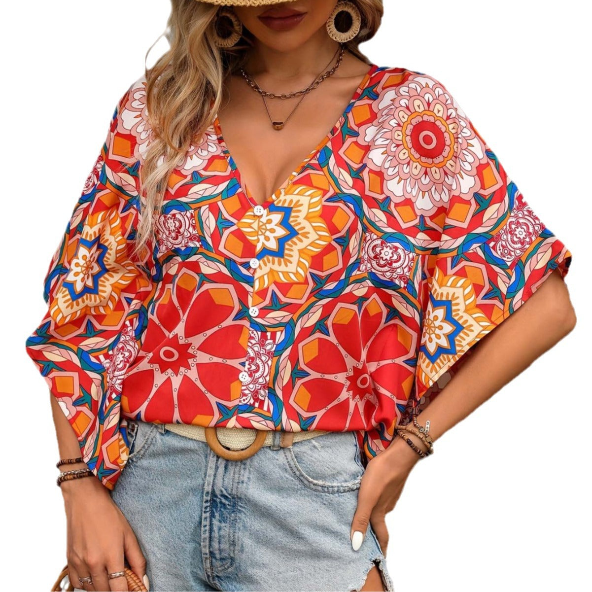 Nuova T-shirt casual da donna a maniche corte