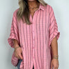 Camicia casual a righe a vestibilità ampia