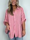 Camicia casual a righe a vestibilità ampia