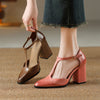 Baotou Hollow Women's Shoes Retro Pointed Mary Jane Shoes