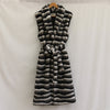 Warm Large Lapel Zebra Belt Plus Size Vest