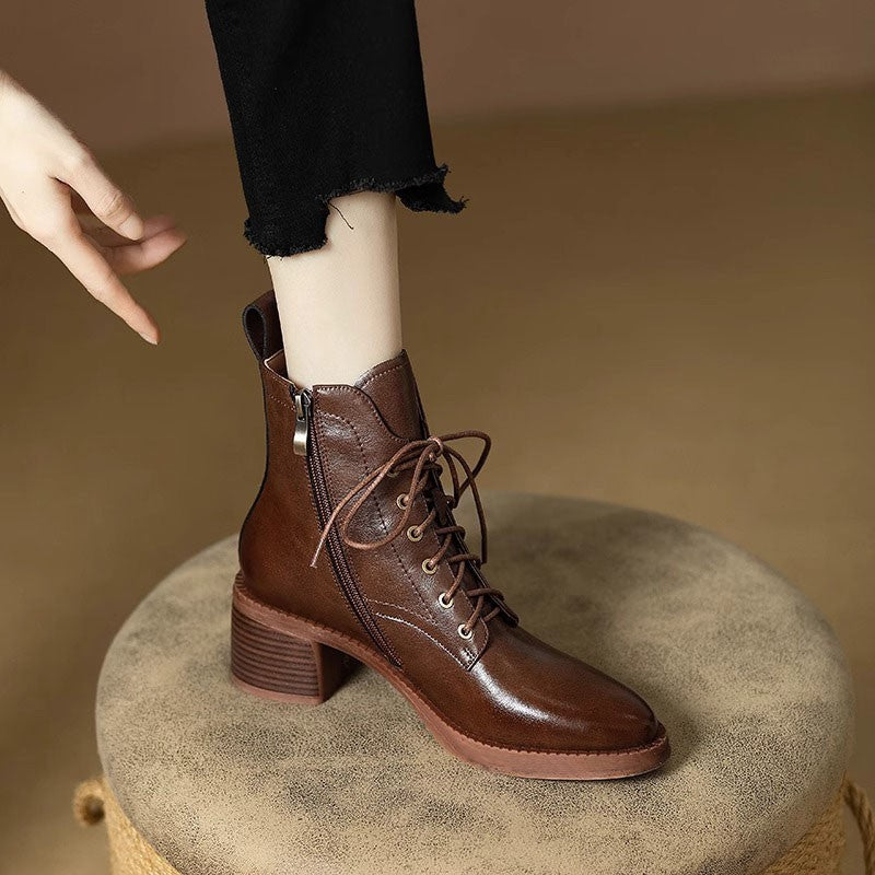 Women's French Elegant Pointed-toe Short Tube Boots