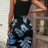 Holidaya Tropical Print Knot Side Wrap Hem Dress