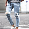 New Ripped Skinny Jeans mens Streetwear