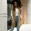 Women's Mid-length Mink-like Sleeveless Knitted Cardigan Sweater