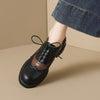 Sheepskin Stitching Retro Style Brogue Leather Shoes