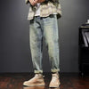 Stretch Retro Yellow Mud Jeans Men Fashion Brands Loose Casual Trousers
