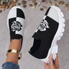Plus Size Flying Woven Women's Shoes Fashionable Breathable Platform