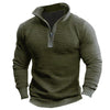 Men's Coat Contrast Color Zipper Casual Sweatshirt