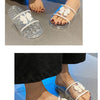 Transparent Crystal Slippers Female Home Summer Bath Non-slip
