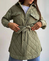 Long Breasted Lapel Loose Warm Diamond Cotton Coat New Autumn And Winter All-match Thick Cotton Coat For Women
