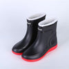 Cotton-padded Warm-keeping Fixed Velvet Rain Boots For Men And Women