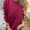 Casual Women's Solid Color Round Neck Long Sleeve Sweater Solid Color Top
