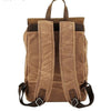 Waterproof Outdoor Travel Crazy Horse Leather Casual Nylon Men's Backpack Canvas Bag