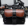 PU Leather Color Contrast Patchwork Motorcycle Front Bag