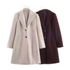 New Fall Women's Clothing Fashion Soft Padded Shoulder Overcoat Jacket