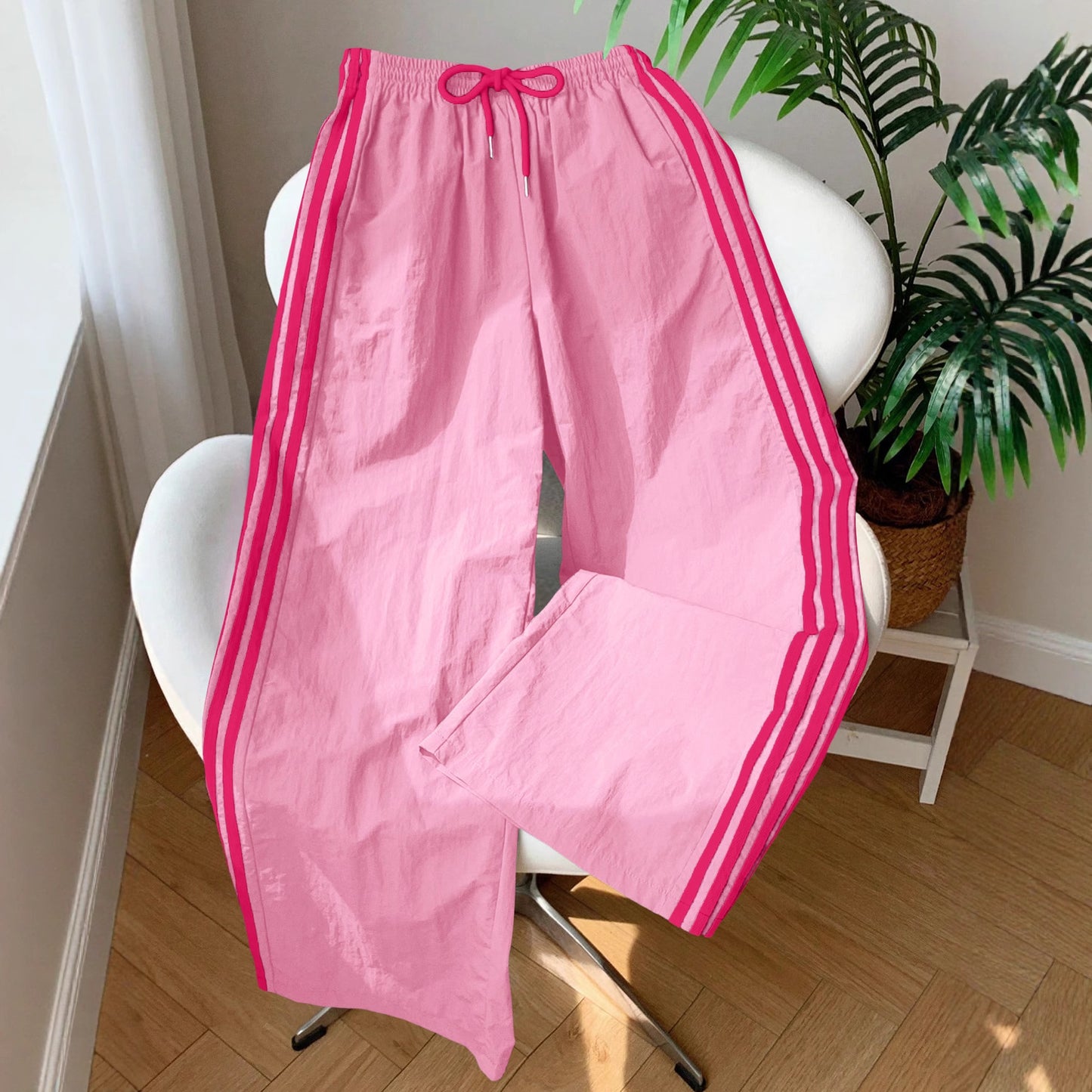 Side Pattern Elastic Waist Cross-border Casual Trousers