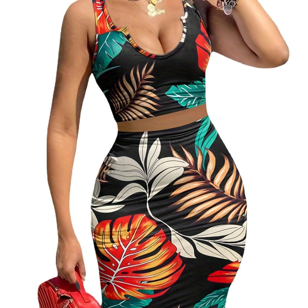 Casual Two-piece Slip Dress Set