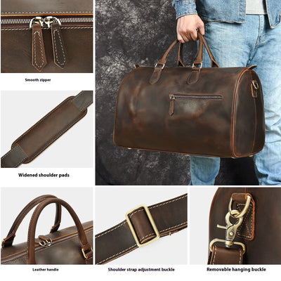 Travel Vintage Leather Large-capacity Crossbody Bag