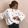 Heart Knitted Women's Leisure Pullover Sweater