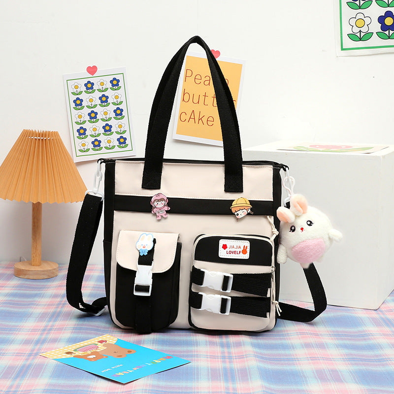 Elementary School Students' One Shoulder Art Bag, Boys' And Girls' Study Bag