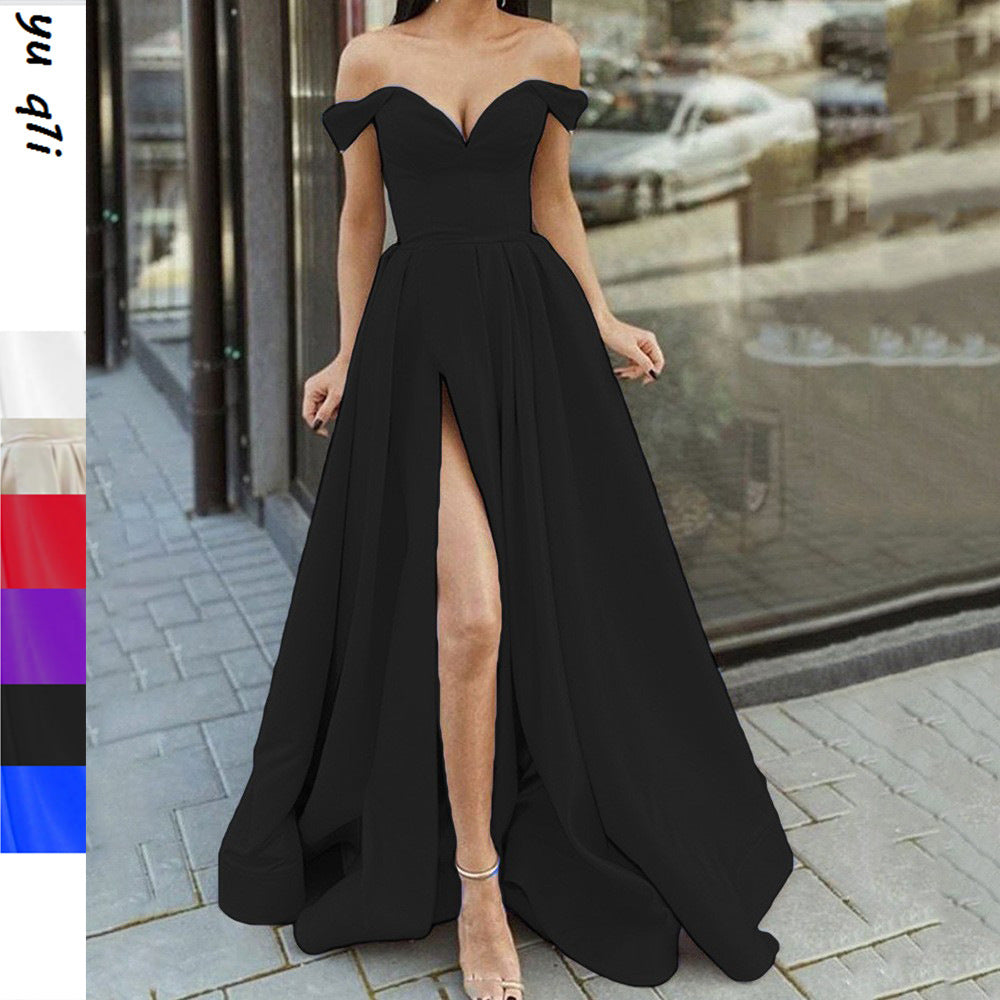 Abito da donna senza maniche con scollo a V, senza schienale, ampia balza, spacco, top a tubo multicolore