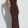 Womens Sequin-decorated Figure-hugging Fashionable Dress