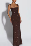Vestito alla moda attillato decorato con paillettes da donna