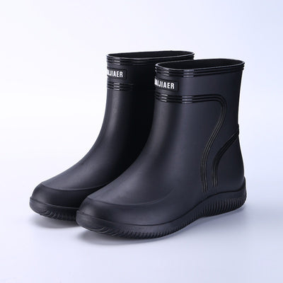 Cotton-padded Warm-keeping Fixed Velvet Rain Boots For Men And Women
