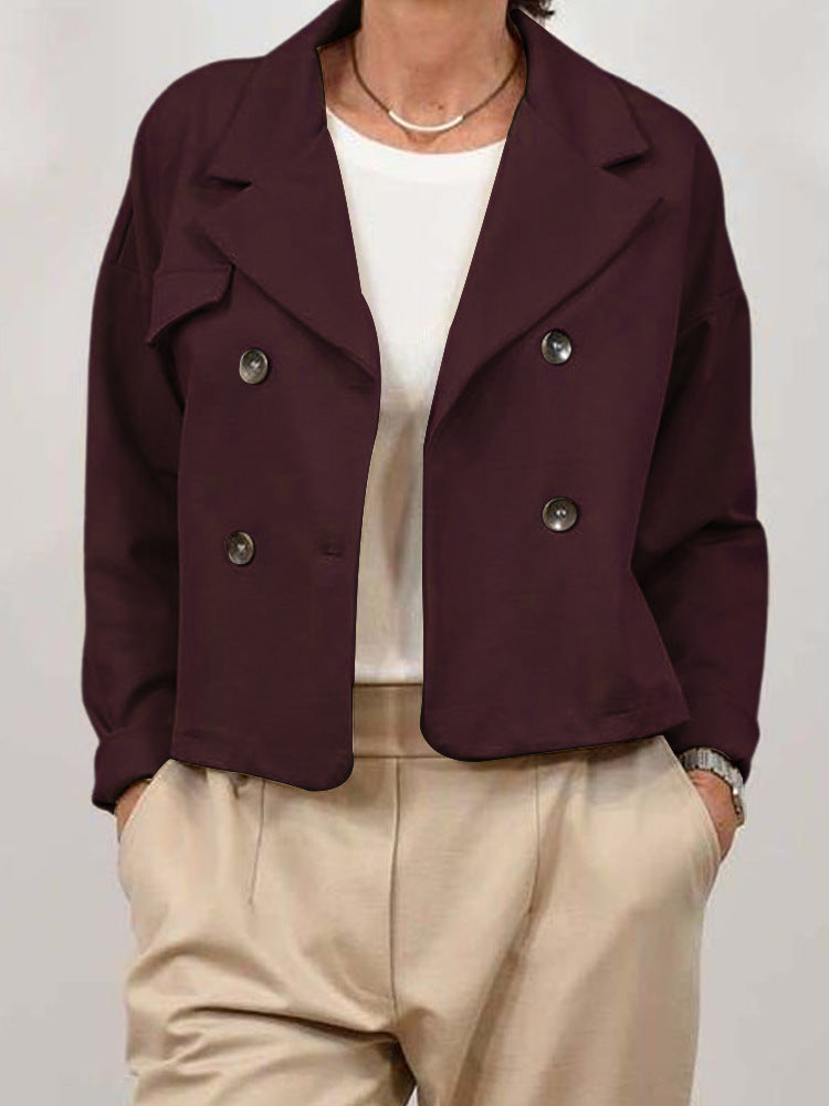 Jacket Women's Casual Temperament Women's Clothing High-end Sense Short Double-breasted Small Suit